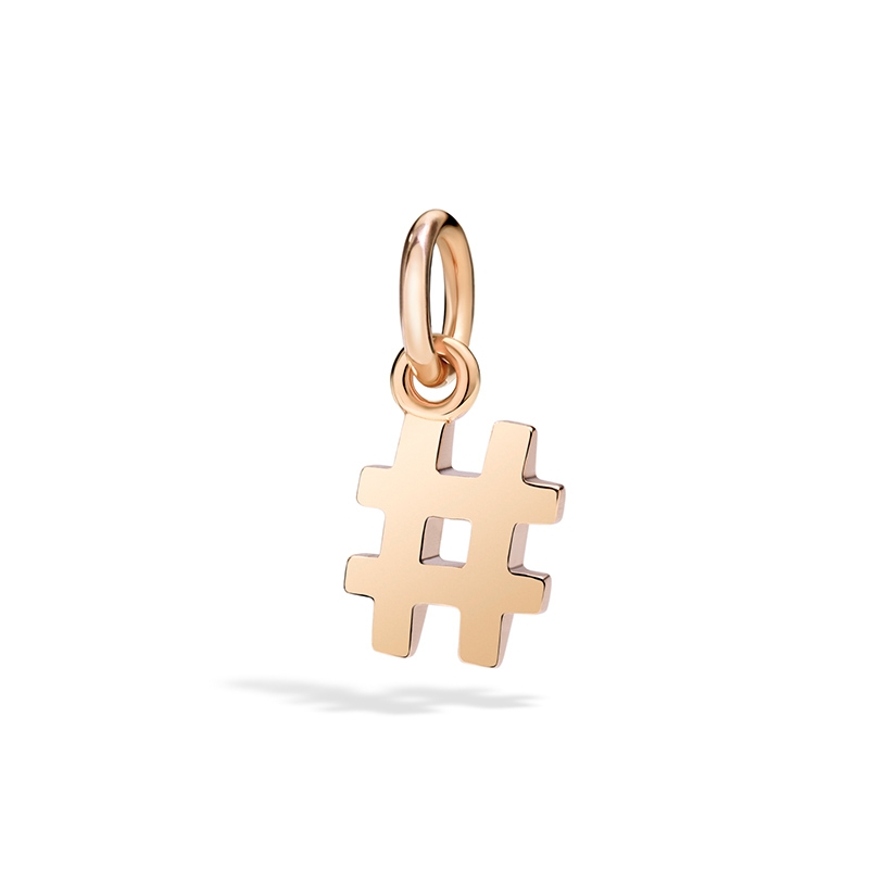 Ciondolo Hashtag in Oro Rosa | Dodo