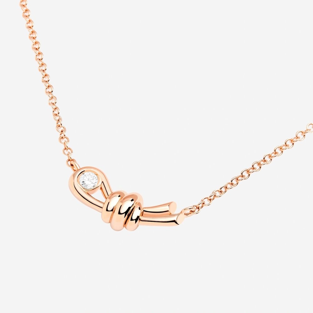 DoDo Node Necklace in Rose Gold and Diamond | Dodo
